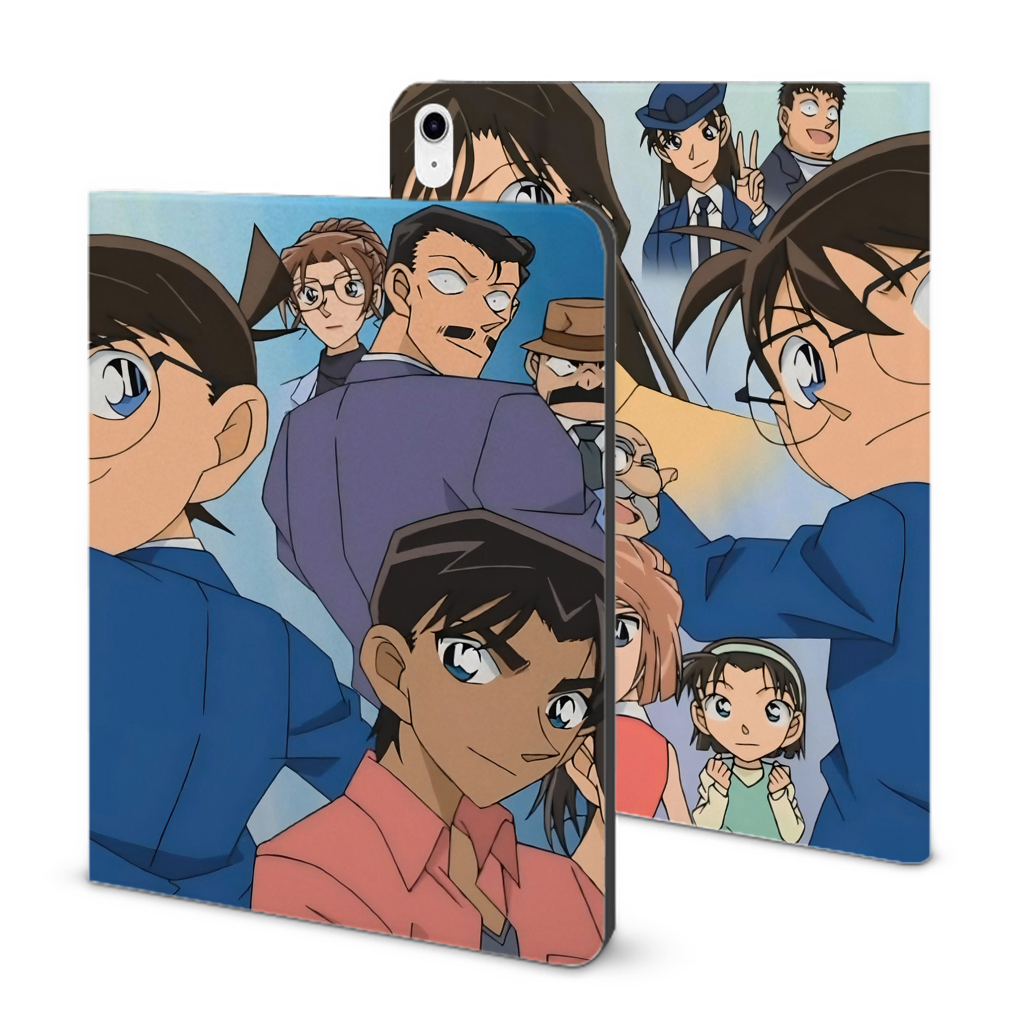 （画像用） 名探偵コナン Detective Conan IPad ケース ブック型 PUレザー TPU 耐衝撃 軽量 薄型 ペン収納なし 全面保護 IPad 各モデル対応